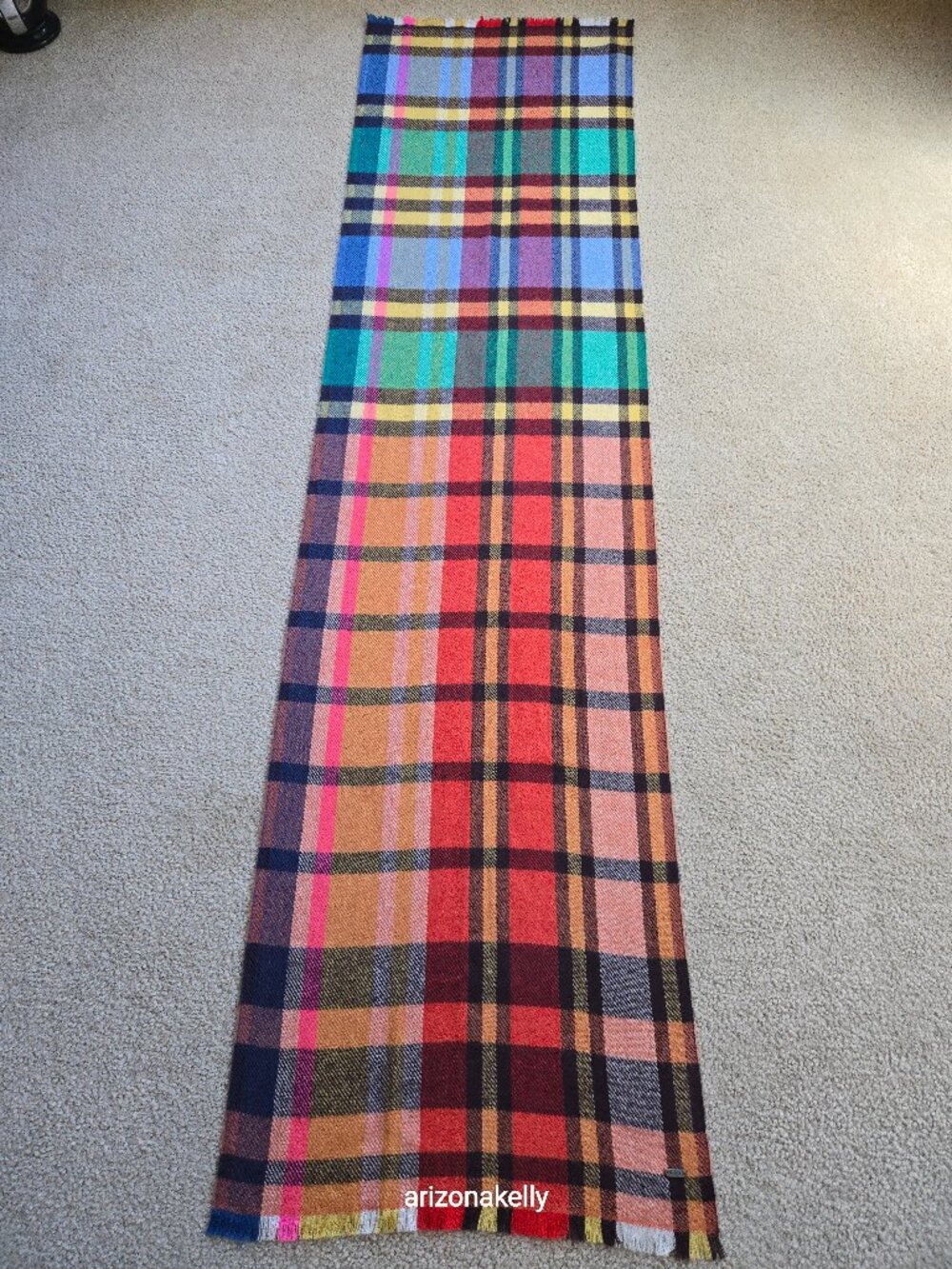 NWOT Pistil Wool Blend Colorful Plaid Scarf